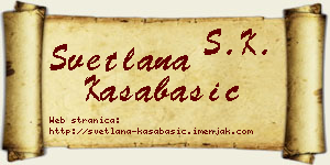 Svetlana Kasabašić vizit kartica